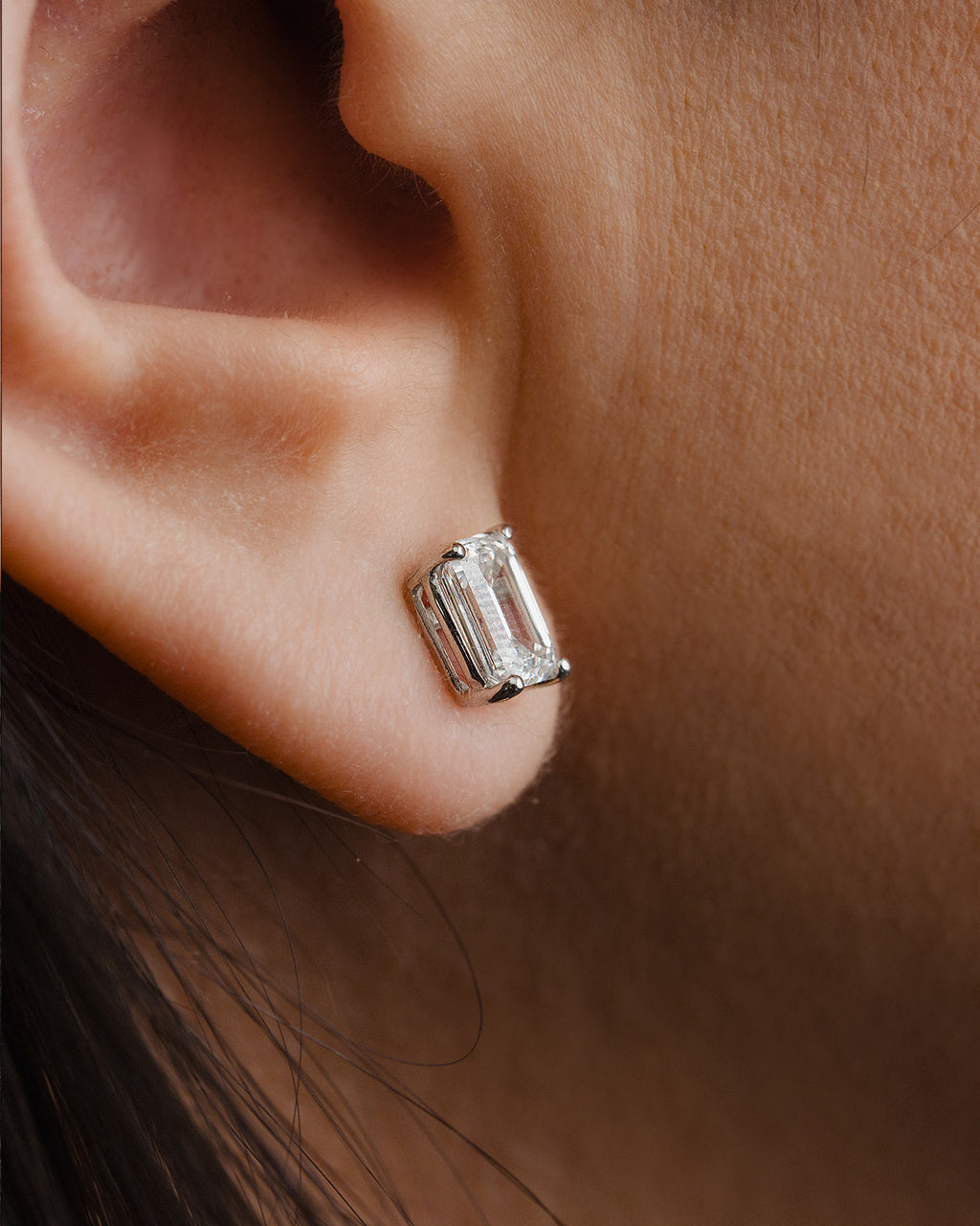 Emerald Lab Diamond Studs