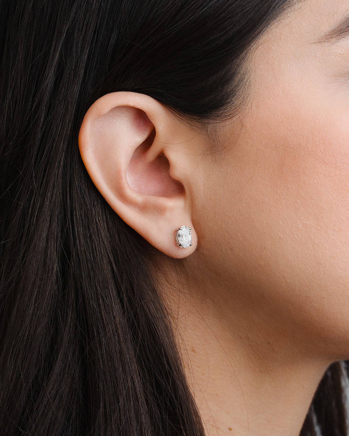Oval Lab Diamond Studs