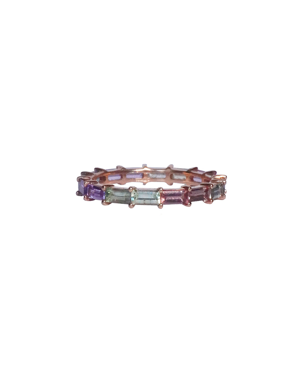 Anillo zafiros multicolor