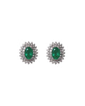 Aretes Emerald Doble Halo