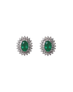 Aretes Emerald Doble Halo