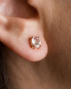 Oval Morganite Studs