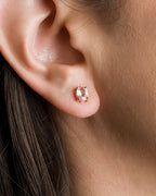 Oval Morganite Studs