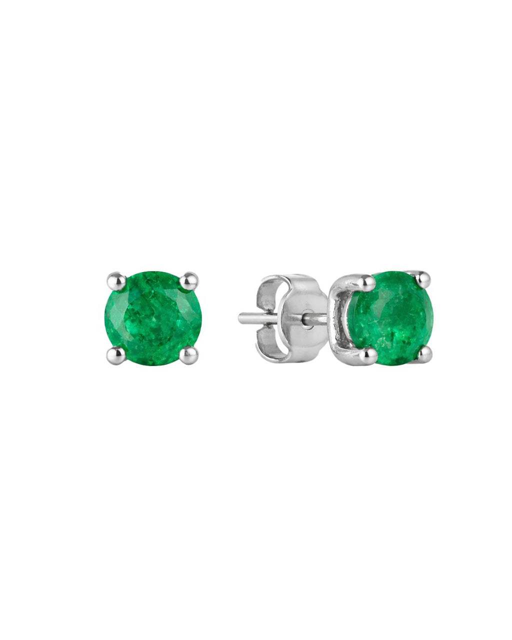 Aretes Solitario Esmeralda