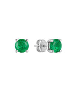 Aretes Solitario Esmeralda