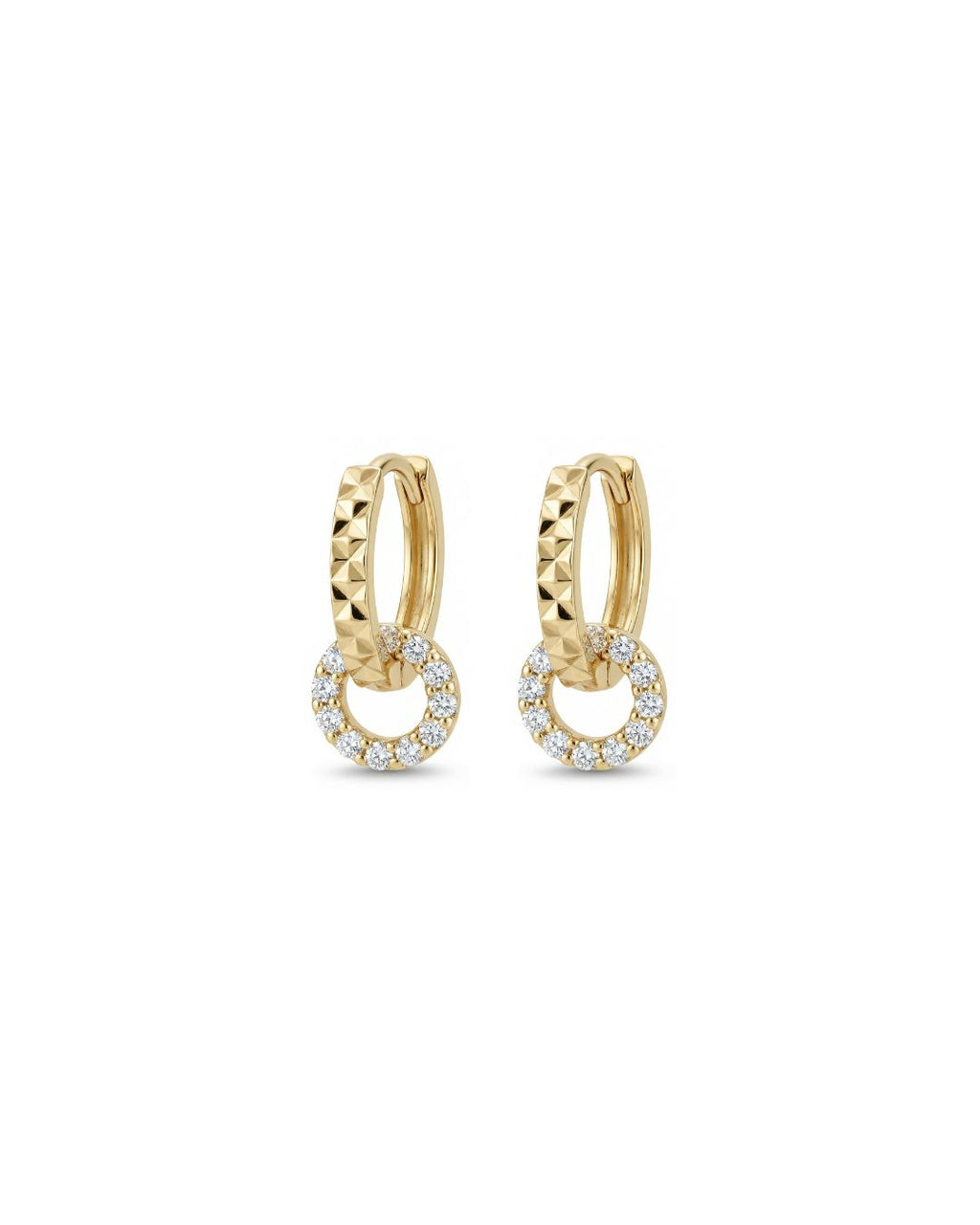 Pavé Diamond Circle Huggies