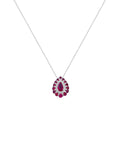 Ruby Double Halo Necklace