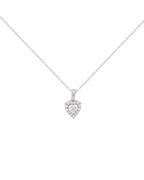 Heart Halo Diamond Necklace