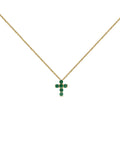 Emerald Cross Necklace