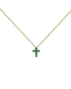 Emerald Cross Necklace