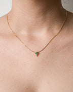 Emerald Cross Necklace