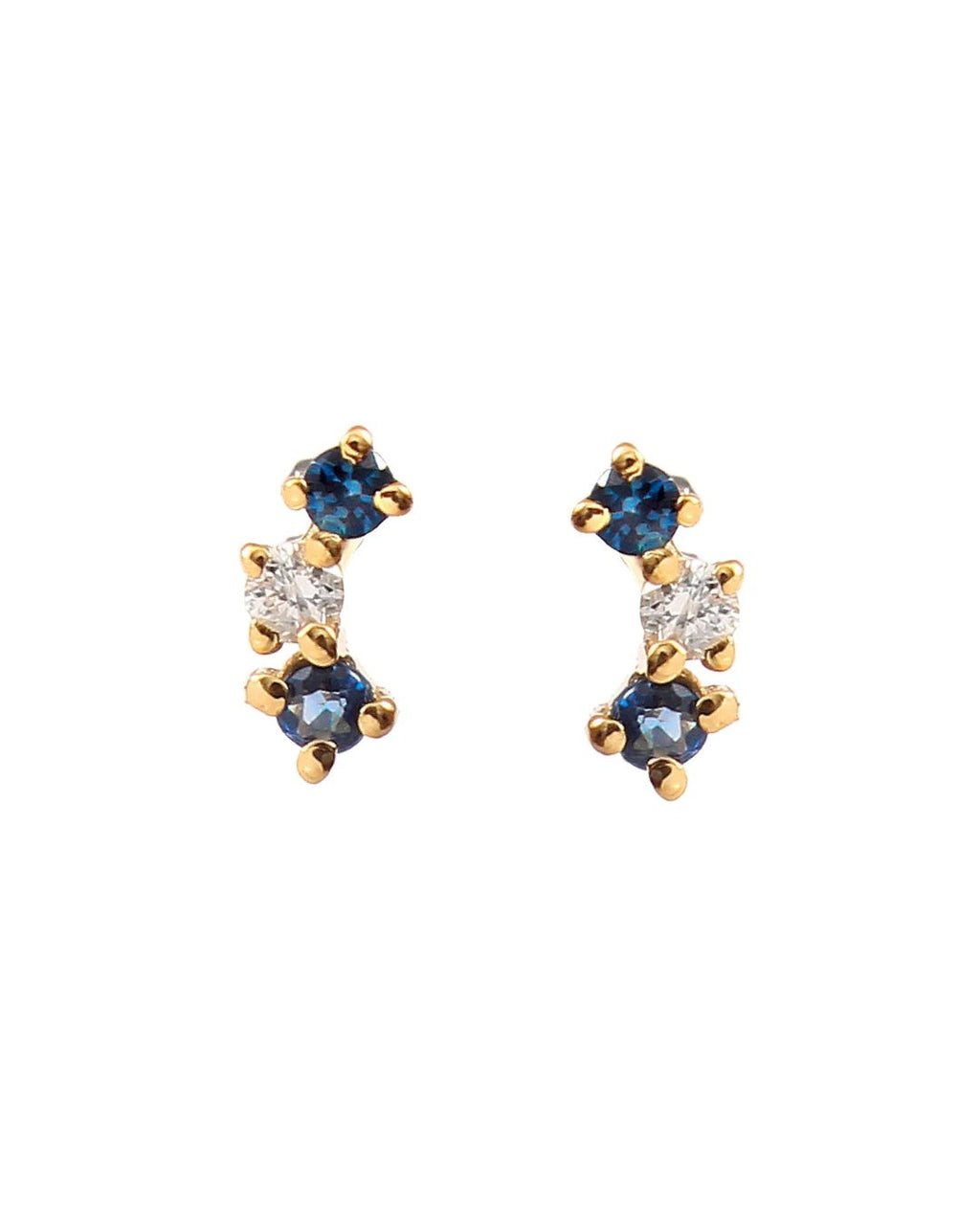 Sapphire & Diamond Piercing Studs