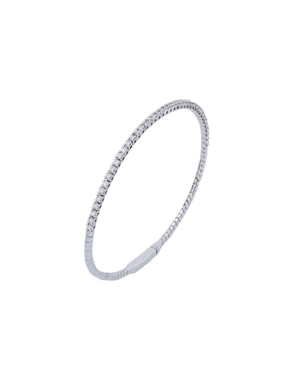 Half Diamond Tennis Bangle
