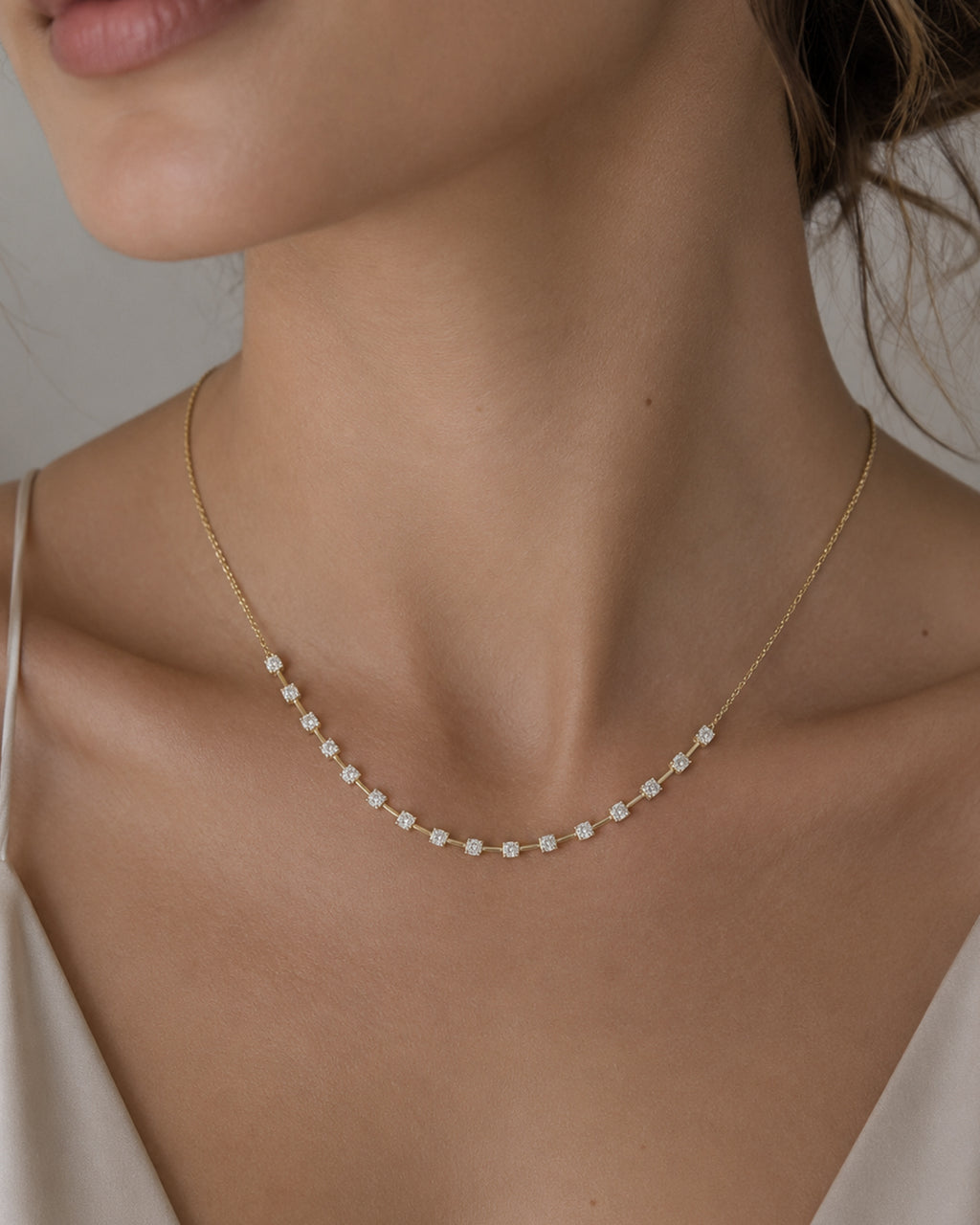 Diamond Station Necklace