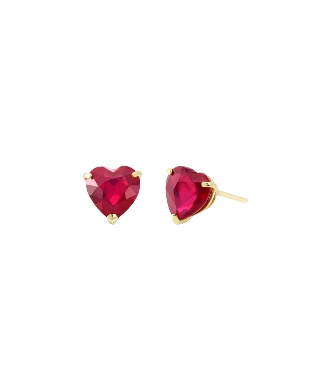Aretes Corazón Rubí
