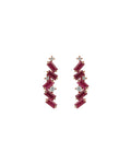 Aretes Ruby Baguette Cascade