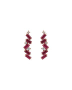 Aretes Ruby Baguette Cascade