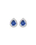 Pear-Cut Sapphire Diamond Studs