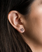 Aretes Corazón Zafiro