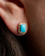 Aretes Lina Turquesa Halo