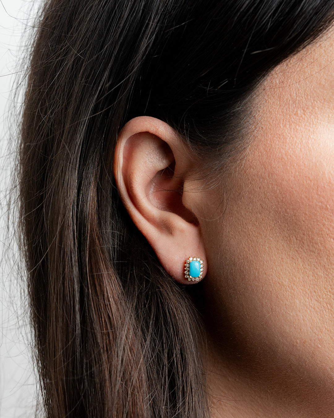Aretes Lina Turquesa Halo