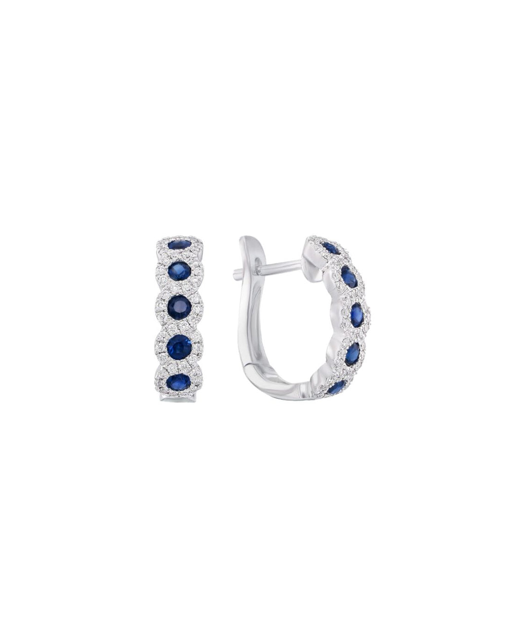 Sapphire & Diamond Huggies