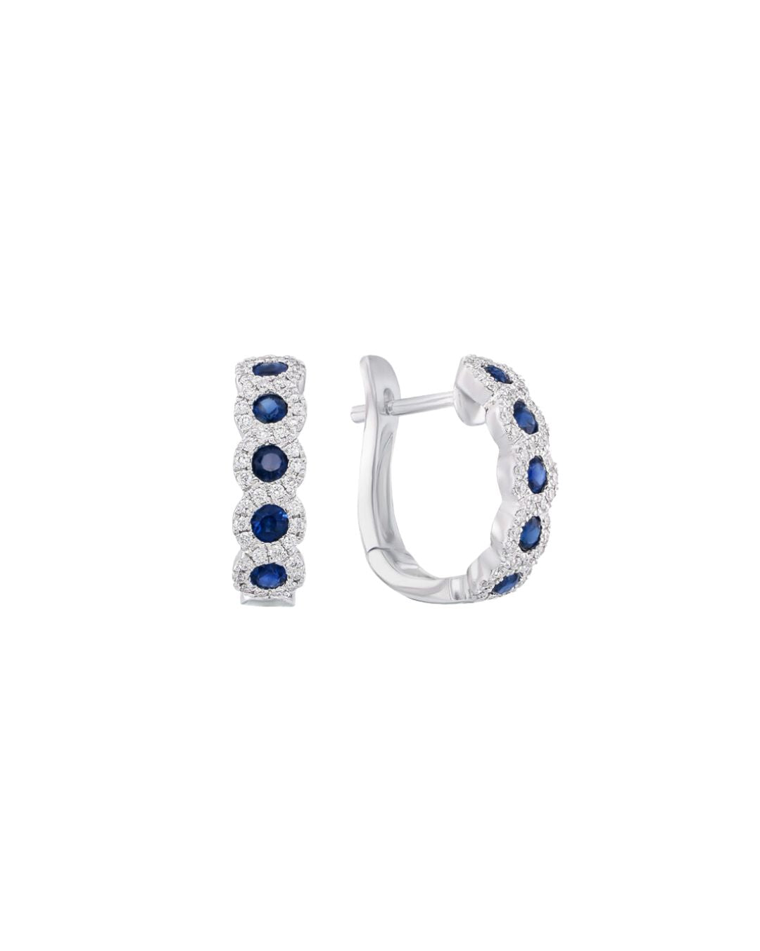 Sapphire & Diamond Huggies