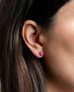 Aretes Corazón Rubí