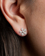 Aretes Fleur Pavé