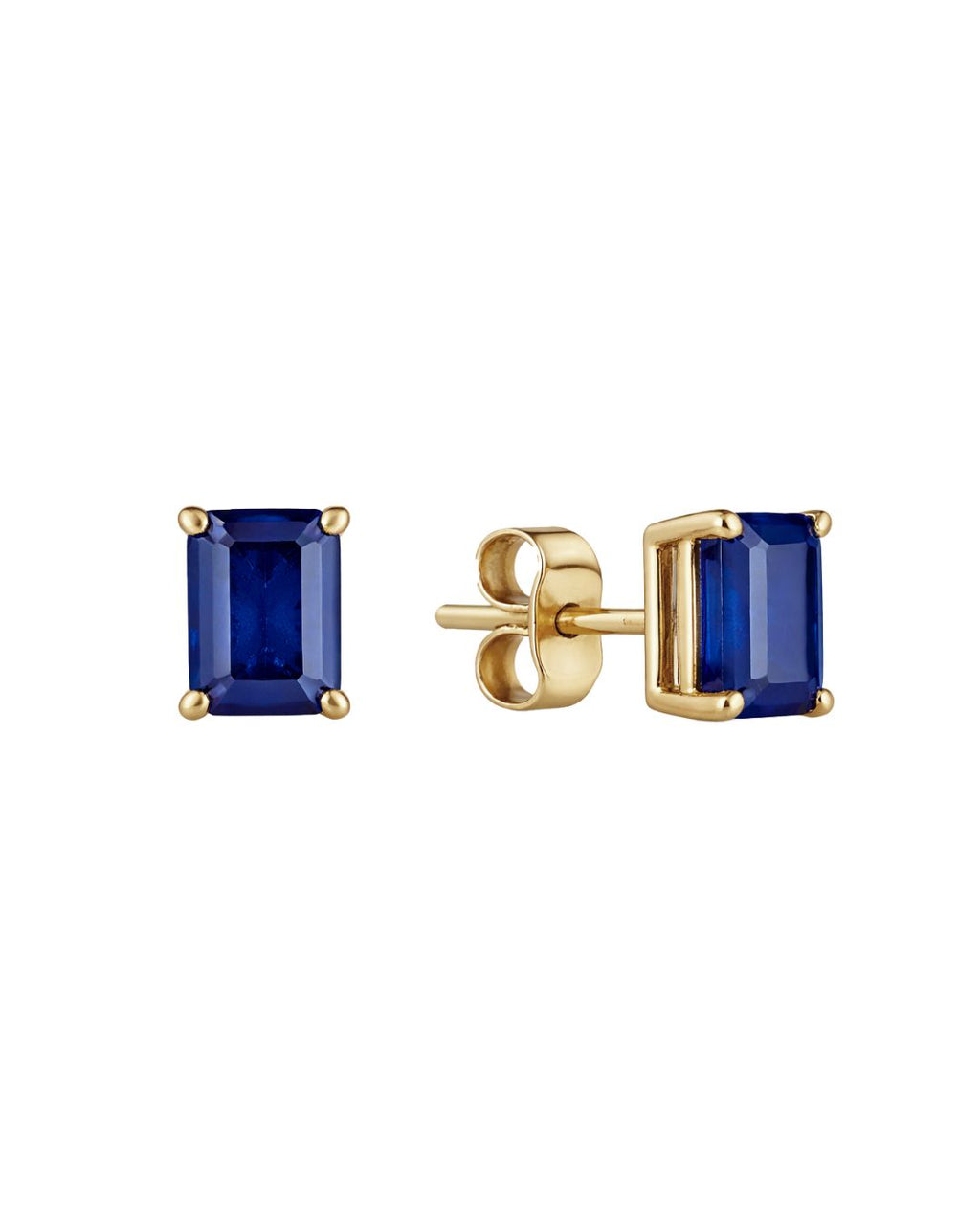 Stud Zafiro Corte Esmeralda
