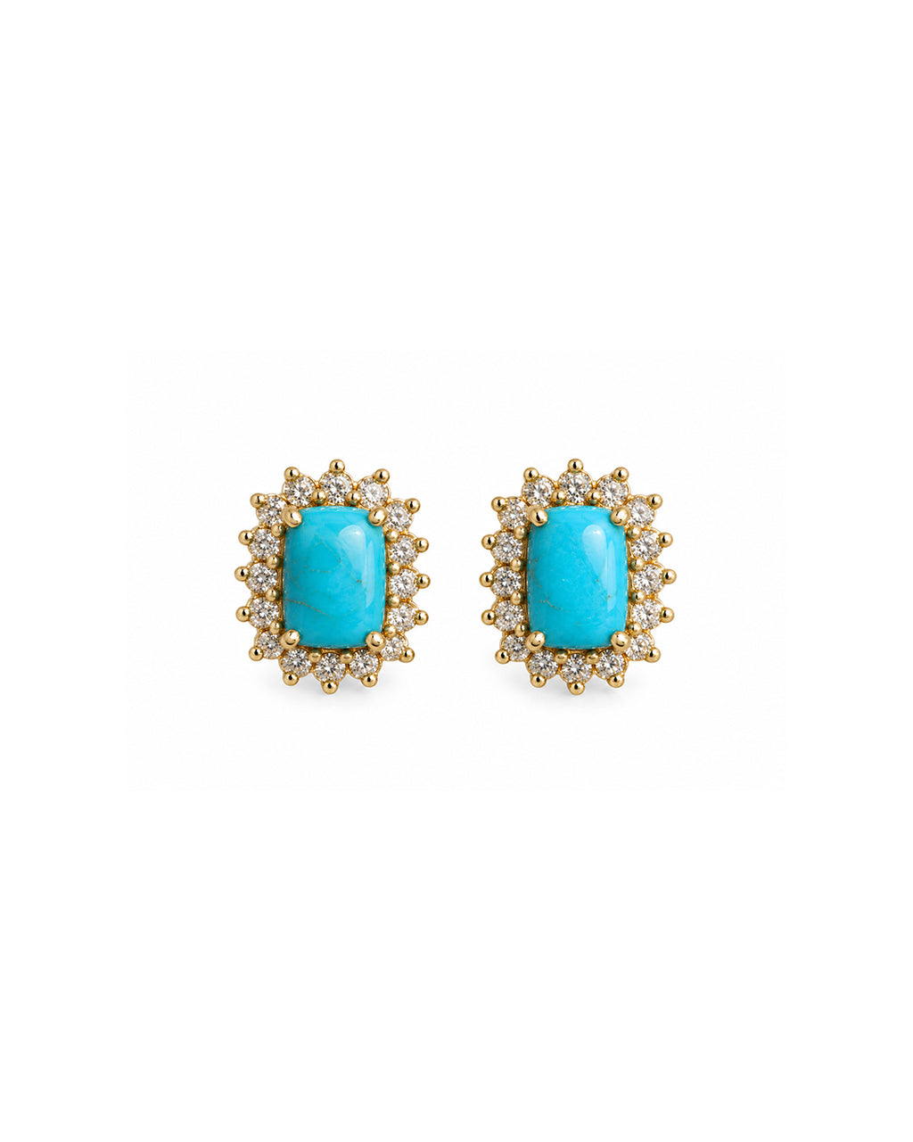 Aretes Lina Turquesa Halo