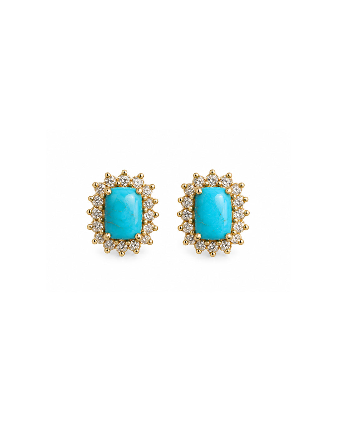 Aretes Lina Turquesa Halo