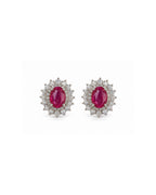 Aretes Lina Rubí Halo