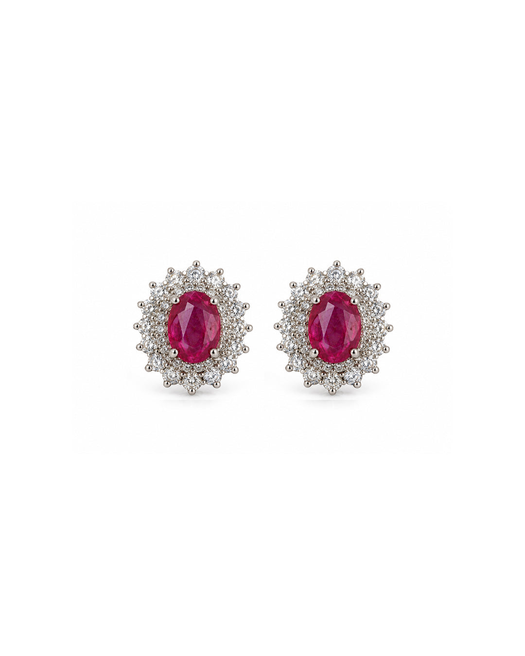 Aretes Lina Rubí Halo