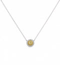 Collar Halo Yellow Diamond