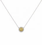 Collar Halo Yellow Diamond