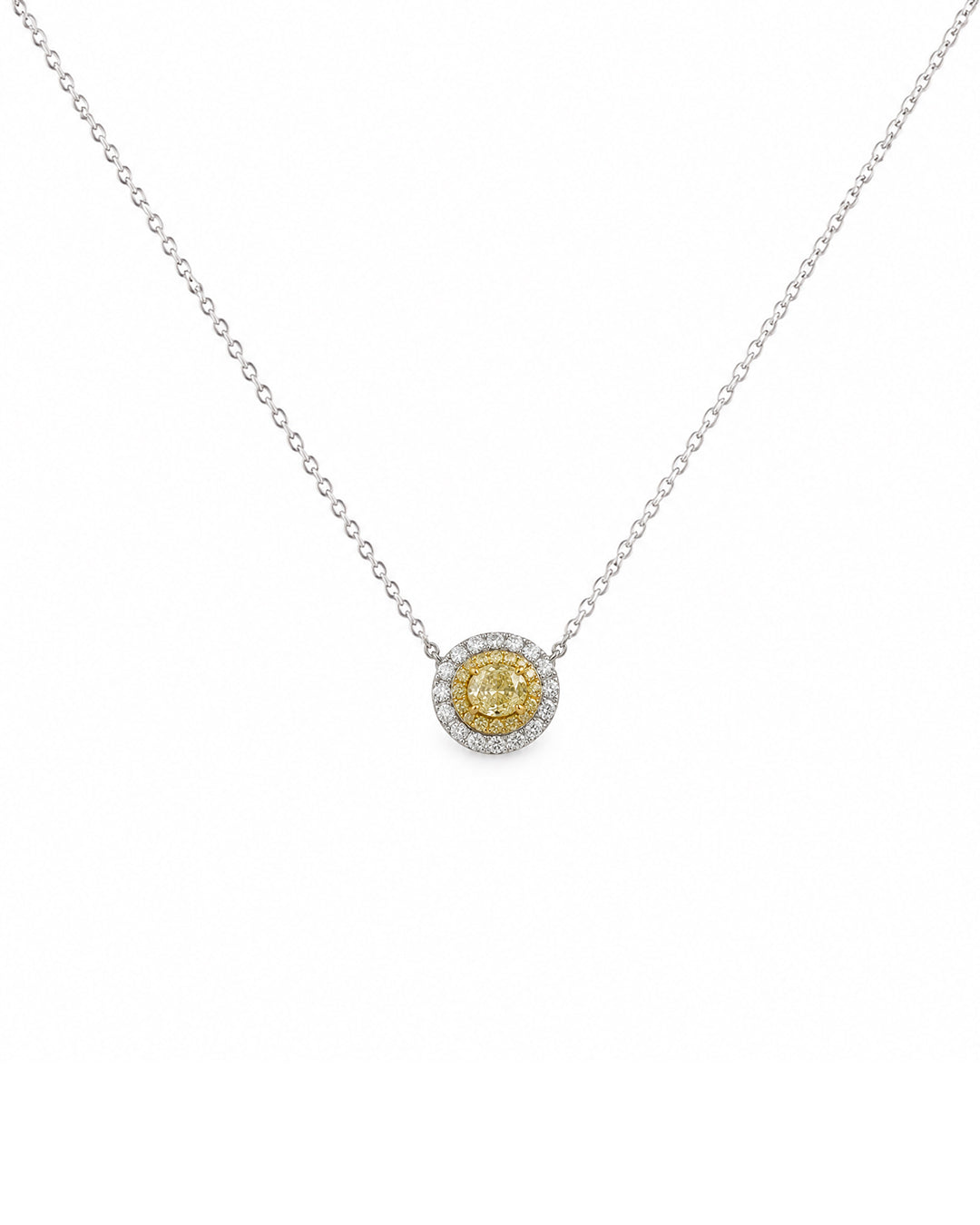 Collar Halo Yellow Diamond