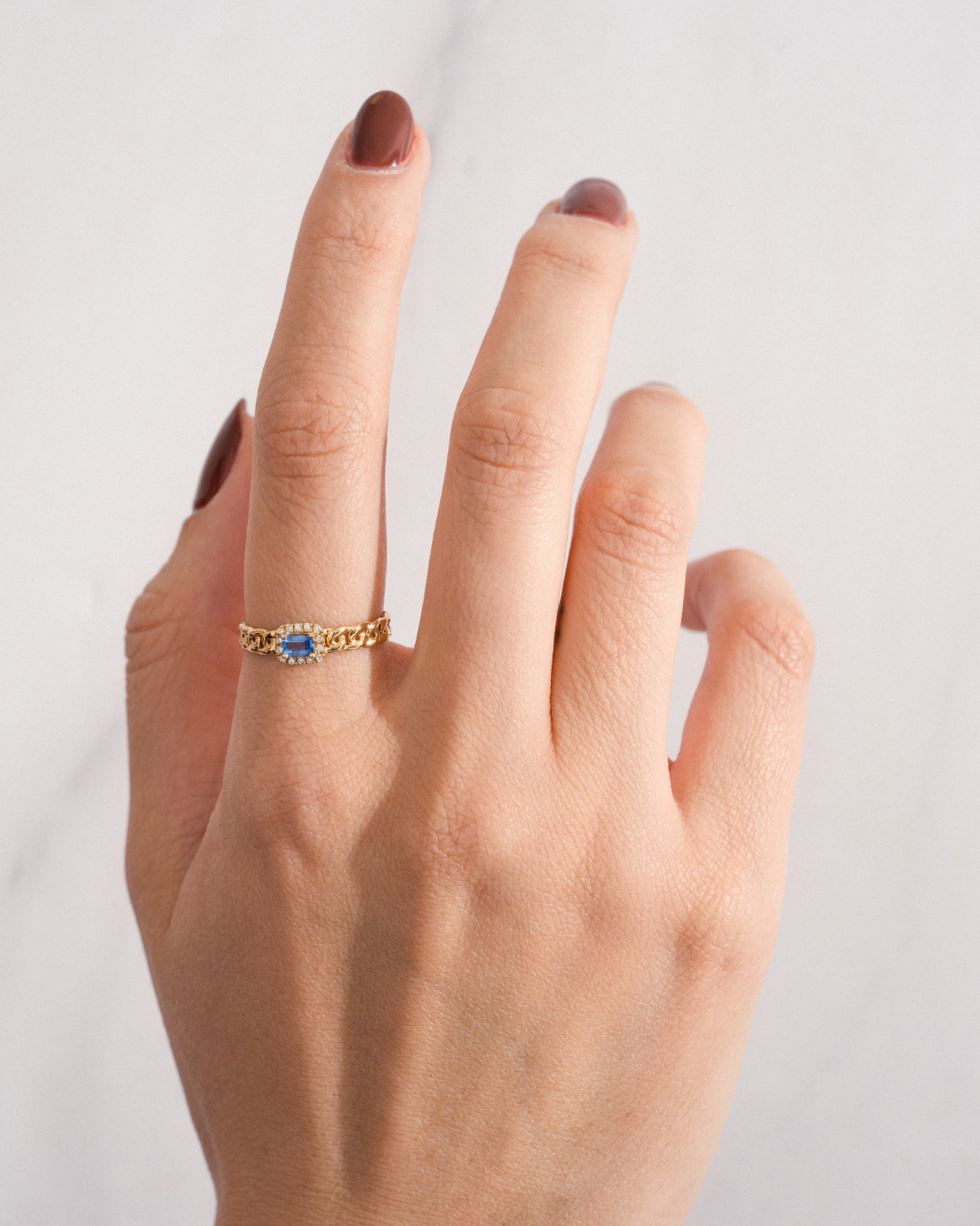 Anillo Cadena de Zafiro