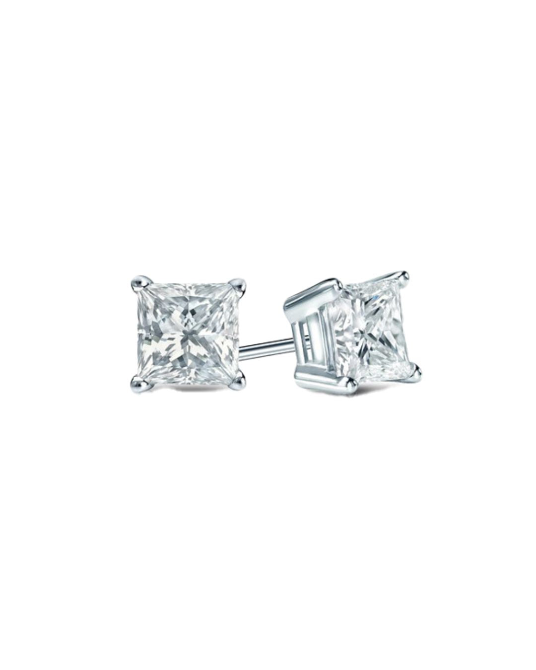 Aretes Lab Diamonds Corte Princesa 1.05ct