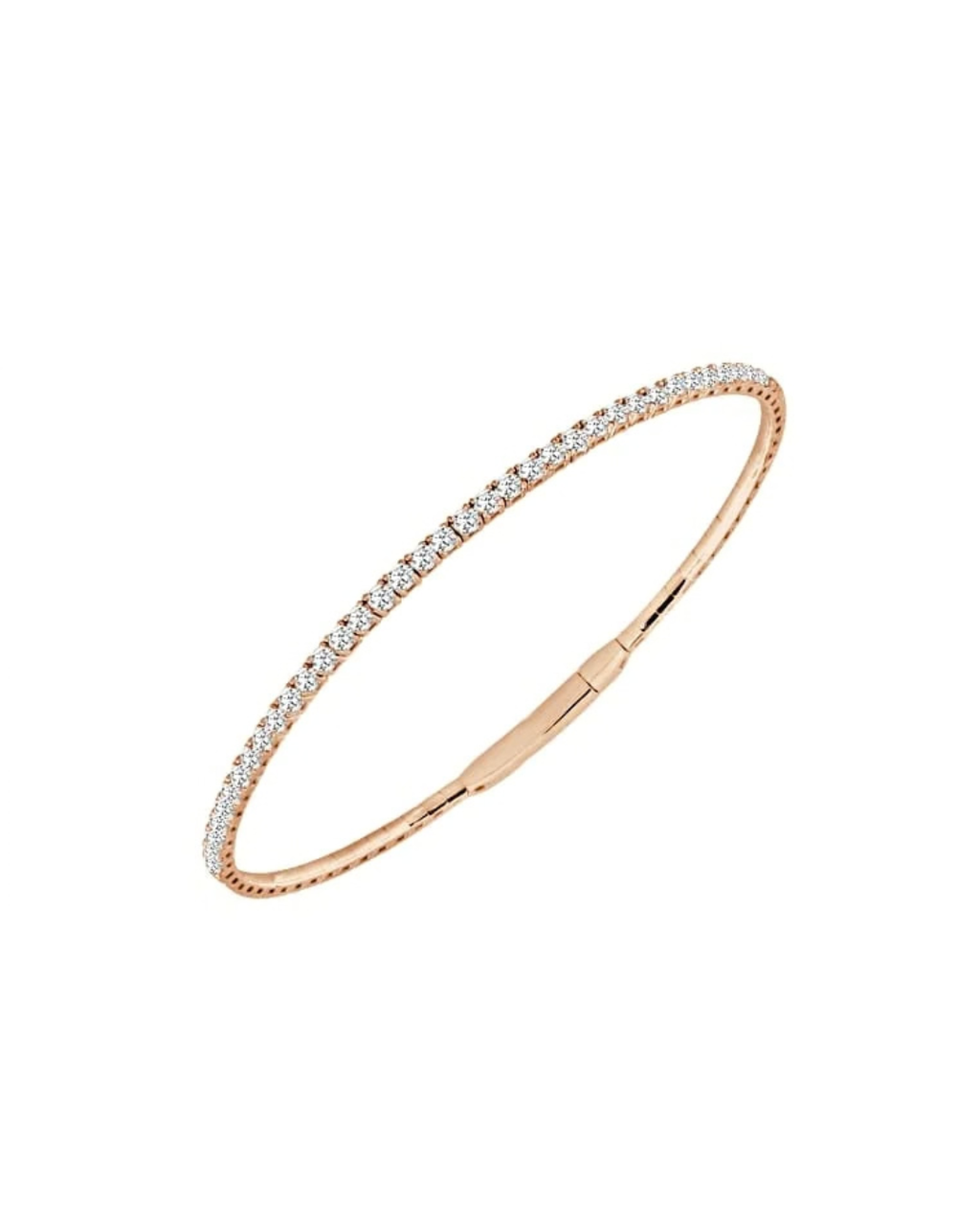 Half Diamond Tennis Bangle