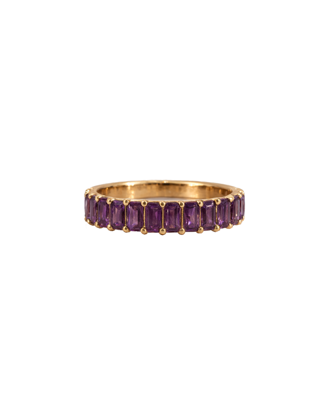Amethyst Half Eternity Band