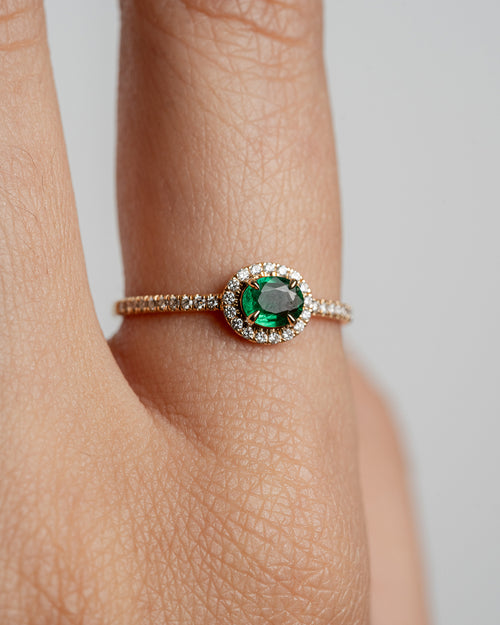 Anillo Esmeralda Halo