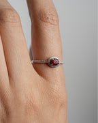 Anillo Ruby Halo