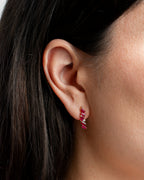 Aretes Ruby Baguette Cascade