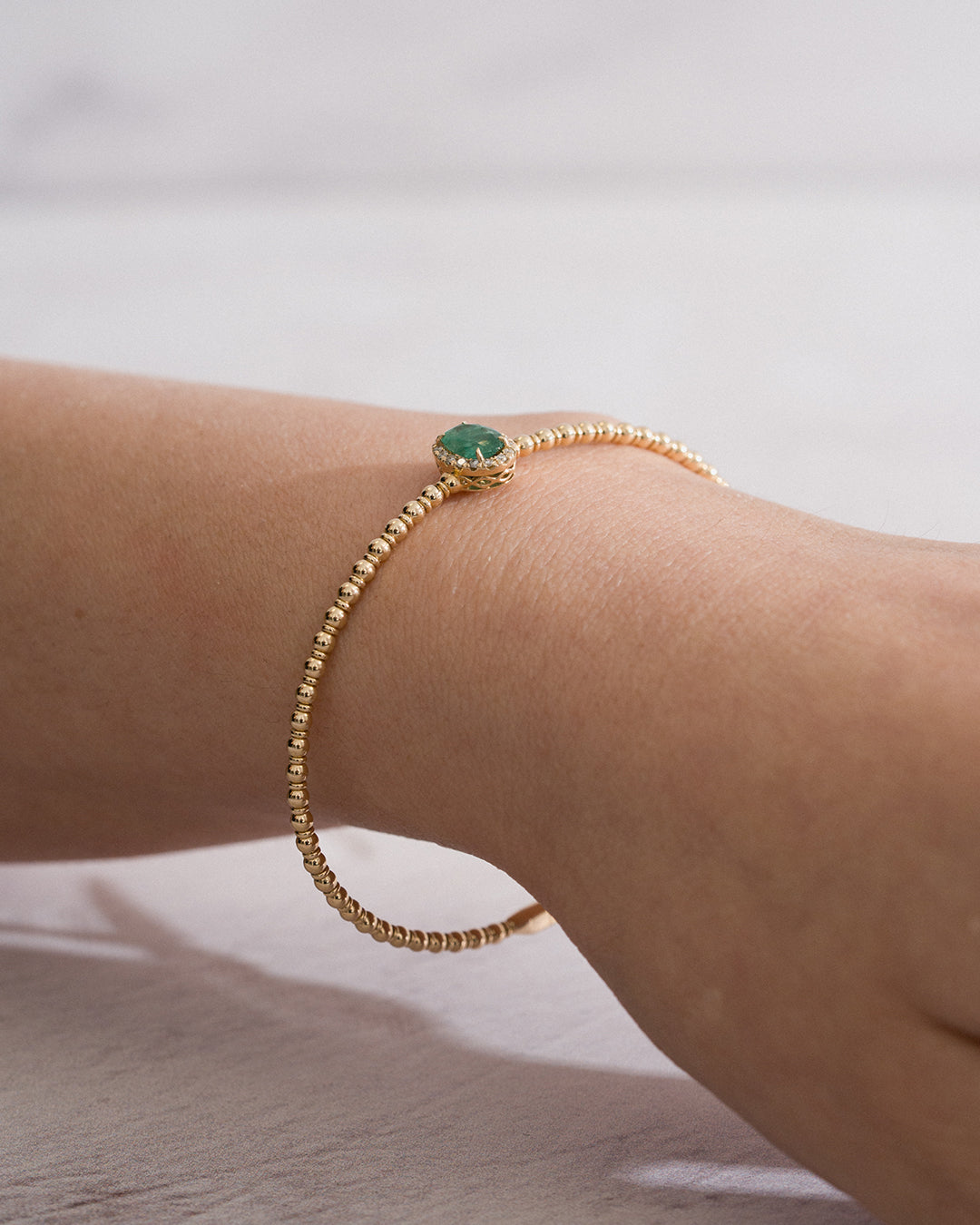 Pulsera Olivia Esmeralda Halo