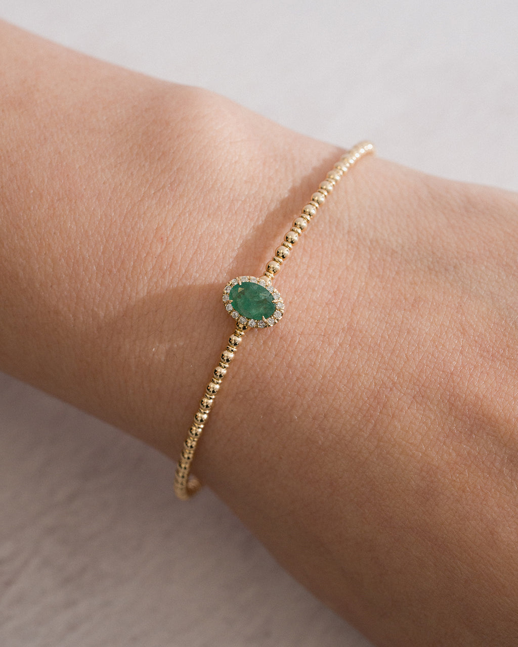 Pulsera Olivia Esmeralda Halo