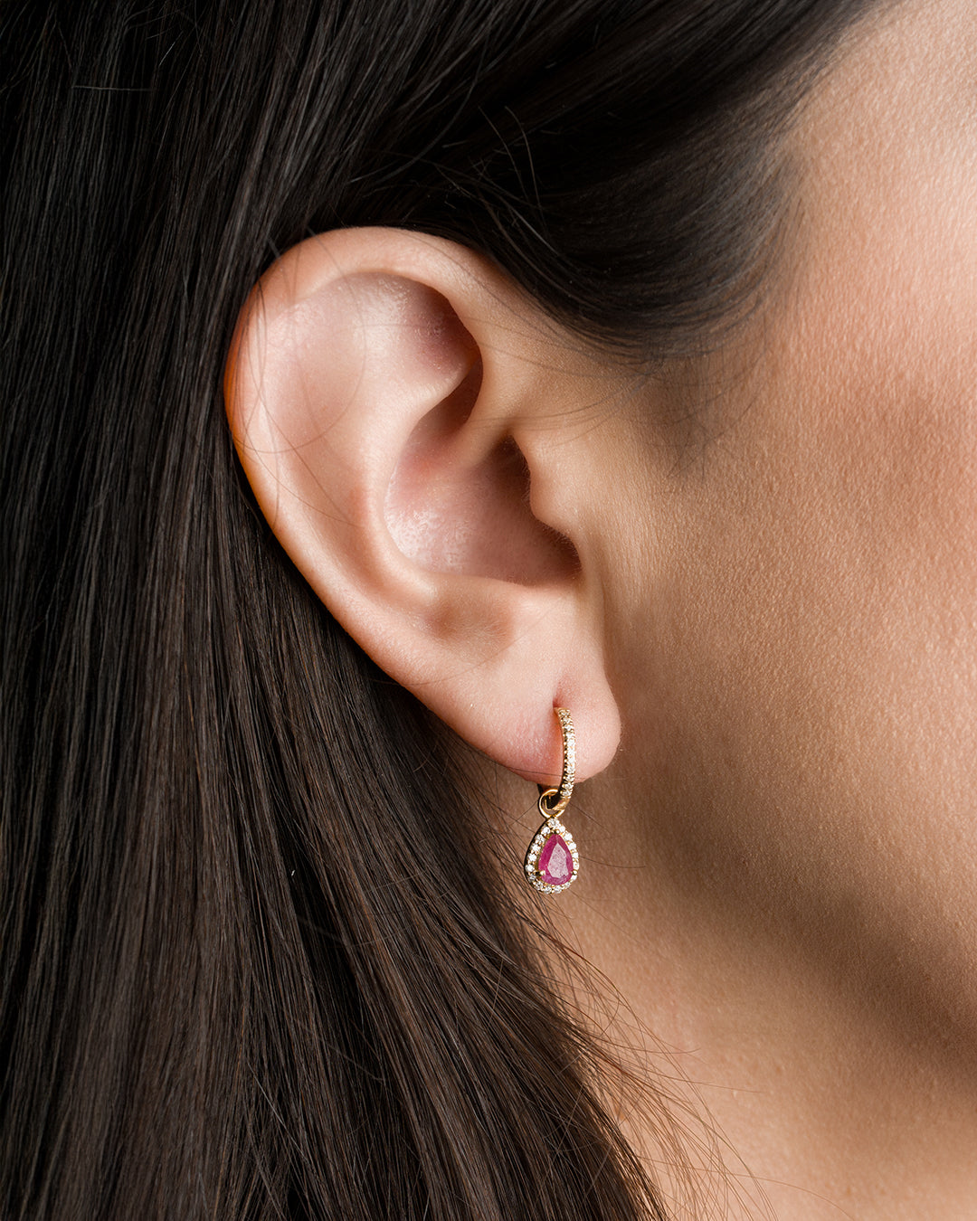 Aretes Rubí Rosée