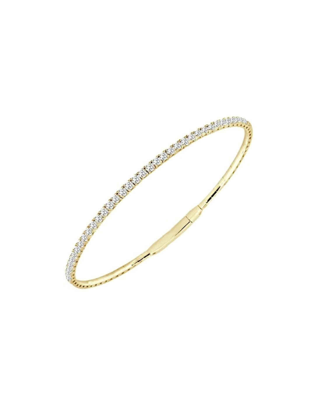 Half Lab Diamond Tennis Bangle