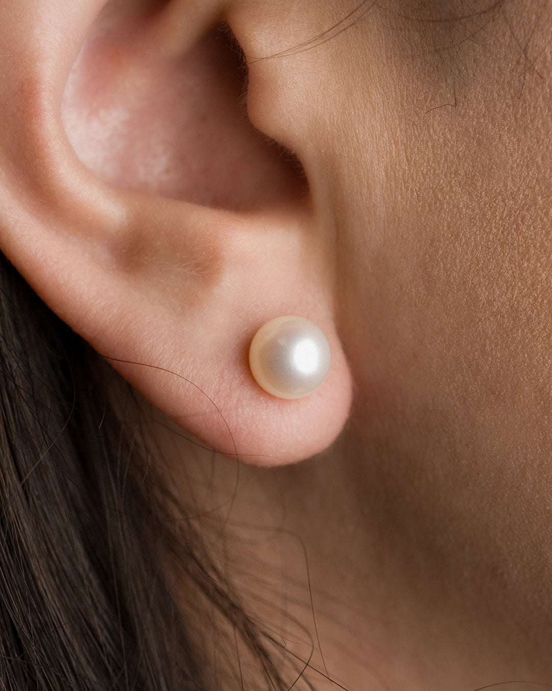 Aretes Perla Akoya medianas