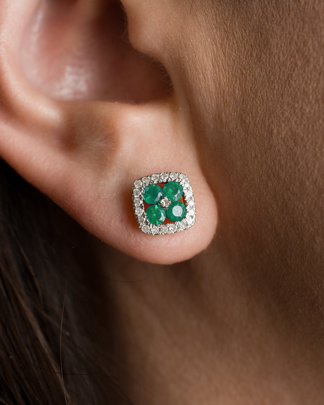 Aretes Esmeralda Clover